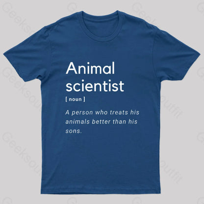 Animal Scientist Definition Geek T-Shirt Navy / S