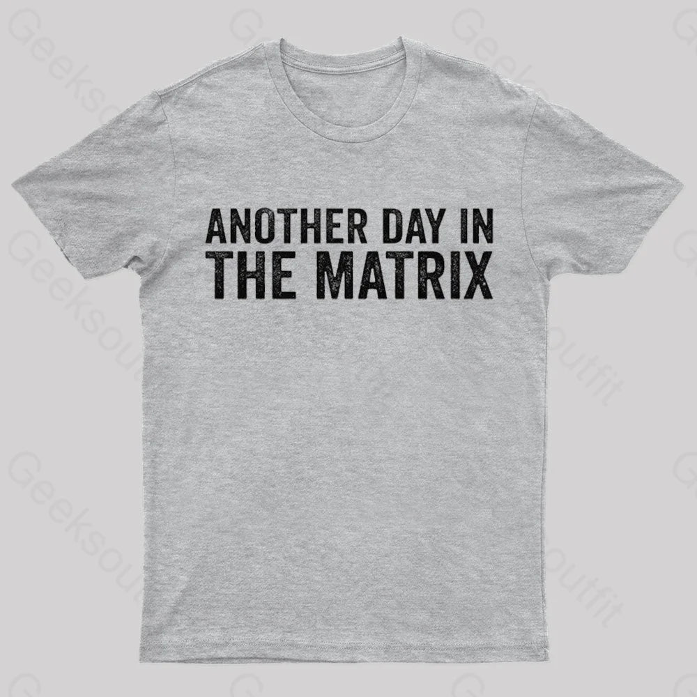 Another Day In The Matrix Nerd T-Shirt Grey / S