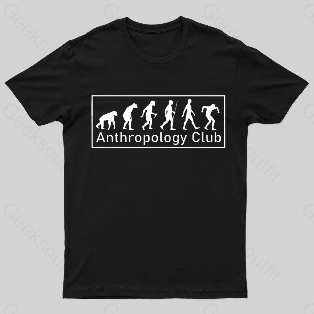 Anthropology Evolution Nerd T-Shirt Black / S