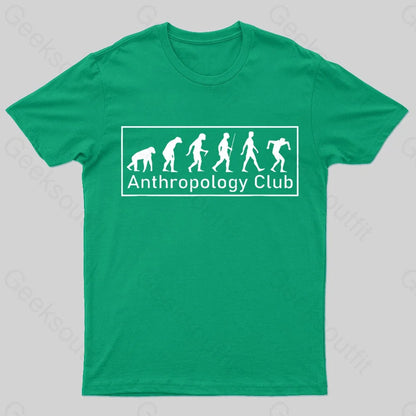 Anthropology Evolution Nerd T-Shirt Green / S