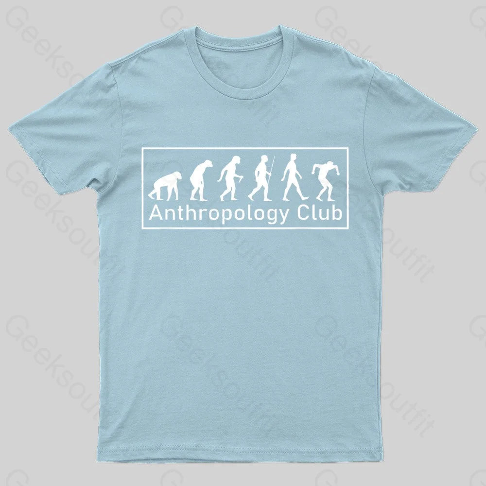 Anthropology Evolution Nerd T-Shirt Light Blue / S