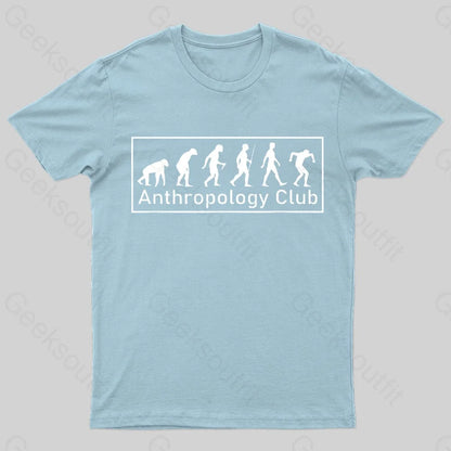 Anthropology Evolution Nerd T-Shirt Light Blue / S