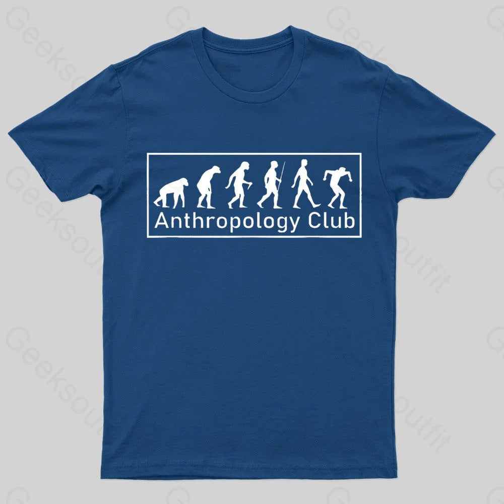 Anthropology Evolution Nerd T-Shirt Navy / S