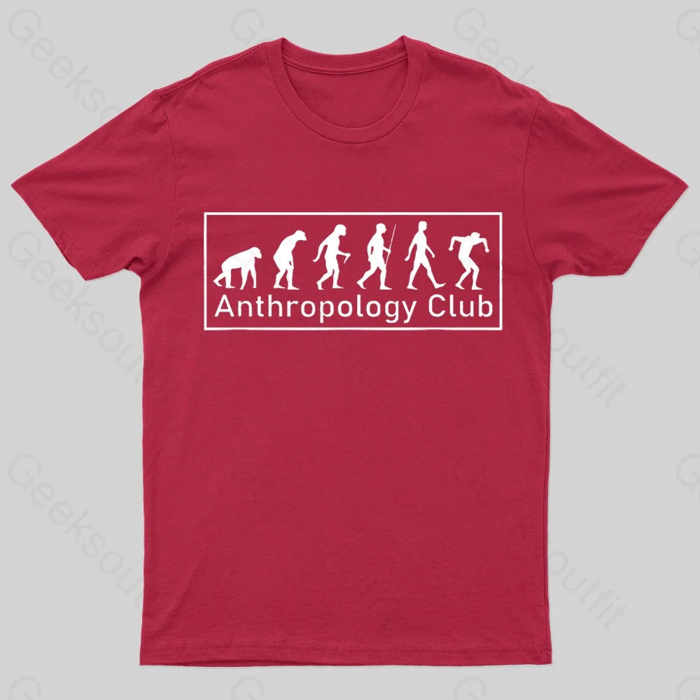 Anthropology Evolution Nerd T-Shirt Red / S