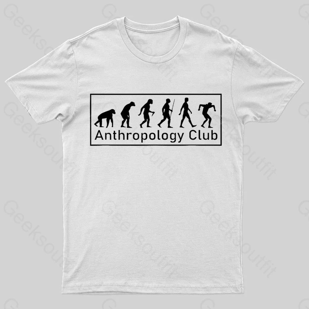 Anthropology Evolution Nerd T-Shirt White / S