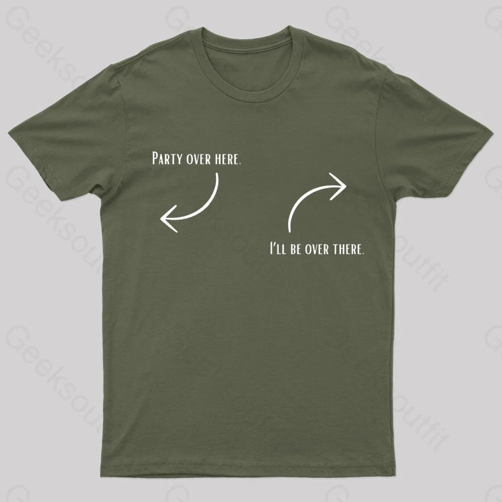 Anti Social Nerd T-Shirt Army Green / S