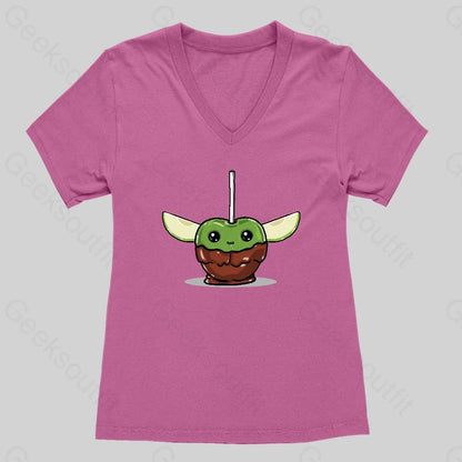 Apple Sippy Cup Women's V-Neck T-shirt - Geeksoutfit