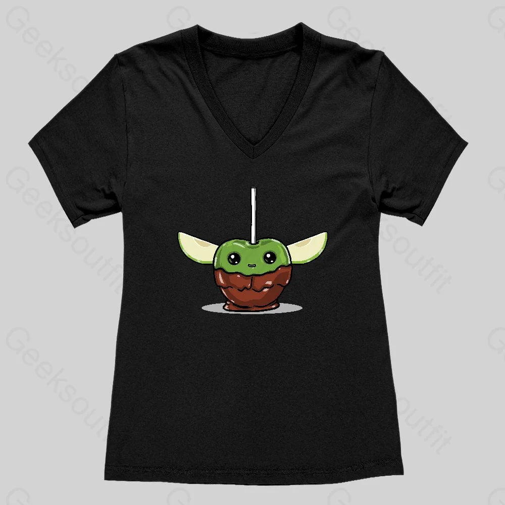 Apple Sippy Cup Women's V-Neck T-shirt - Geeksoutfit