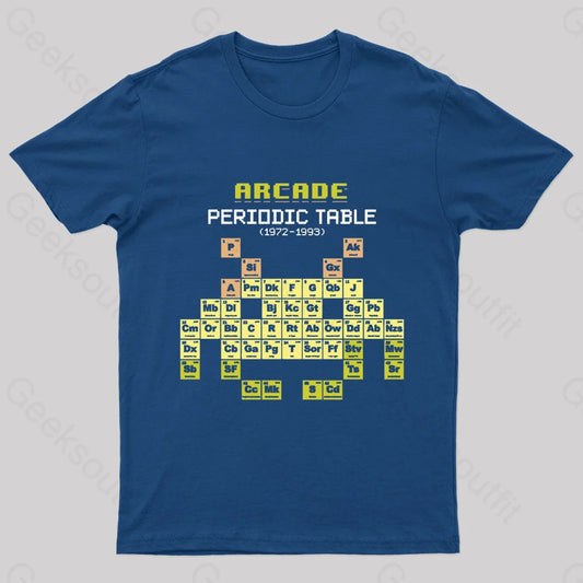 Arcade Periodic Table Nerd T-Shirt Navy / S