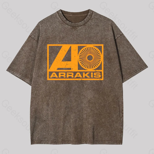 Arrakis Records Geek Washed T-Shirt Coffee / S