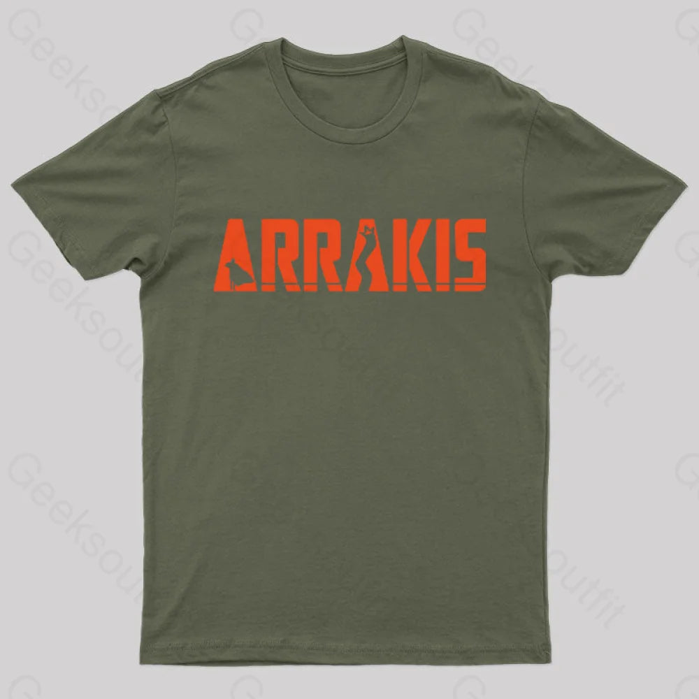 Arrakis V2 Geek T-Shirt Army Green / S