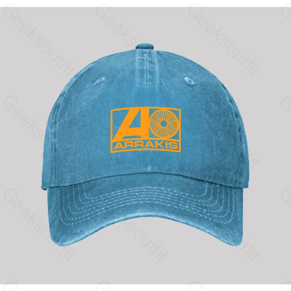 Arrecords Geek Washed Vintage Baseball Cap Blue