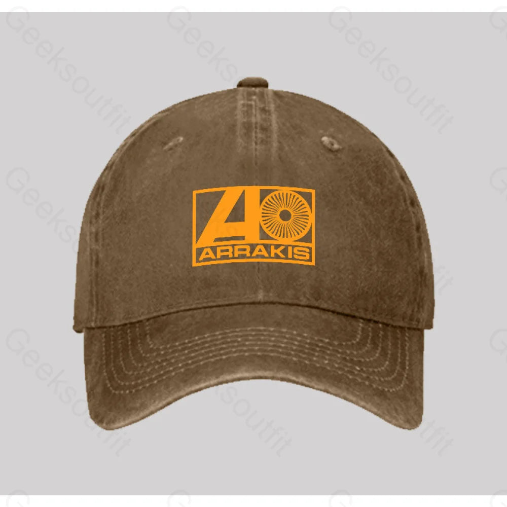 Arrecords Geek Washed Vintage Baseball Cap Natural