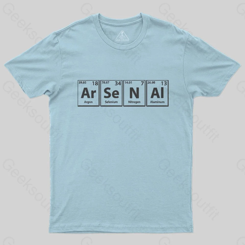 Arsenal (Ar-Se-N-Al) Periodic Elements Spelling T-Shirt - Geeksoutfit