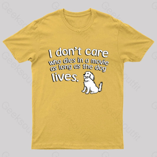 As Long The Dog Lives Nerd T-Shirt Yellow / S