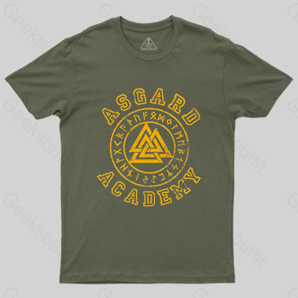 Asgard Academy T-Shirt Army Green / S