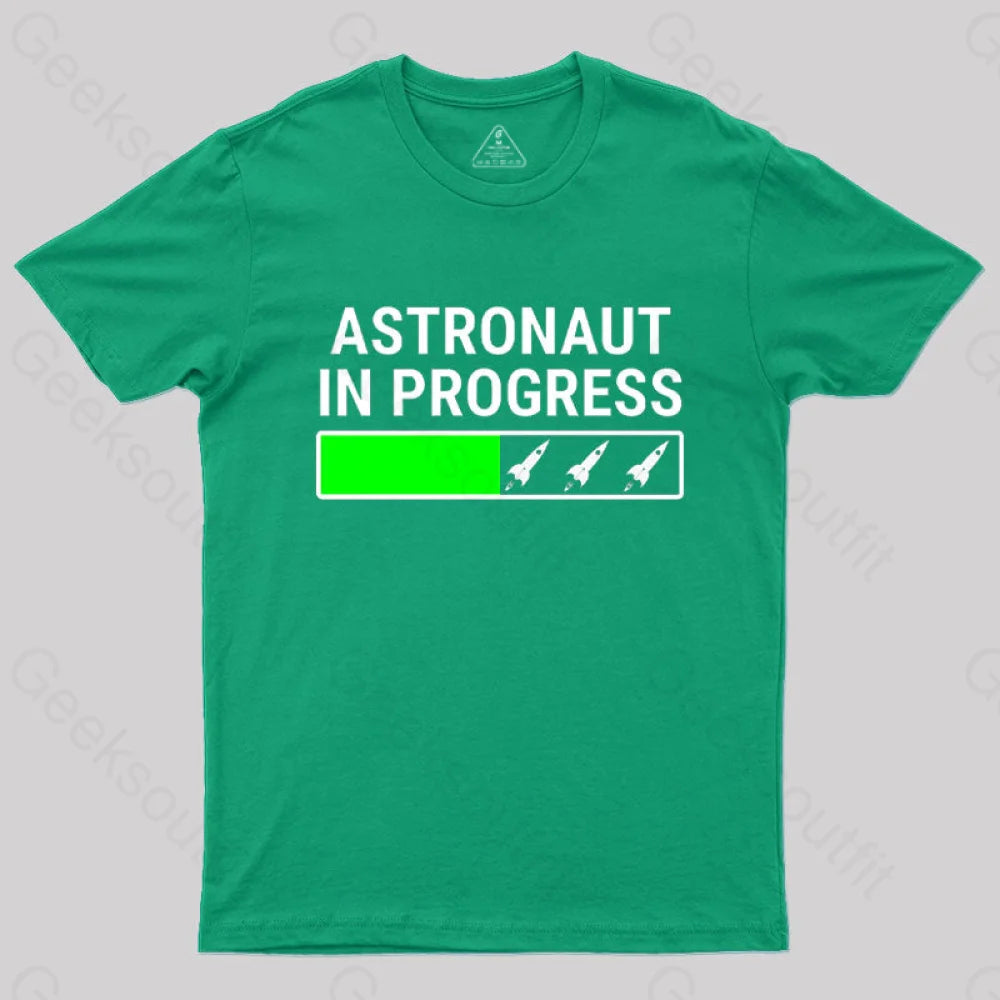 Astronaut In Progress T-Shirt Green / S