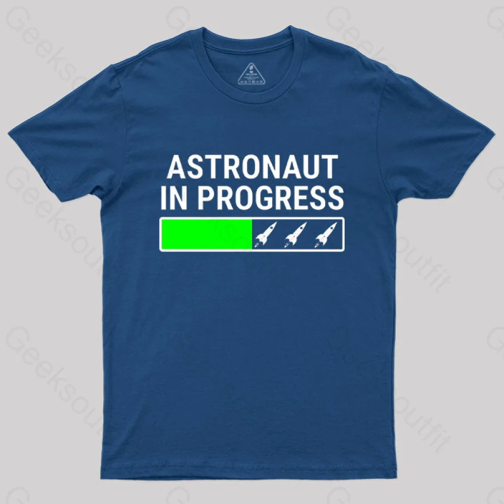 Astronaut In Progress T-Shirt Navy / S