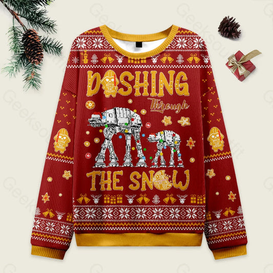 At Walker Dashing Through The Snow Red Ugly Christmas Sweater