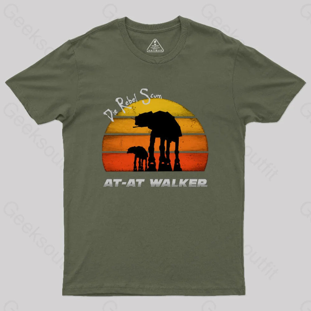 At-At Walker Geek T-Shirt Army Green / S