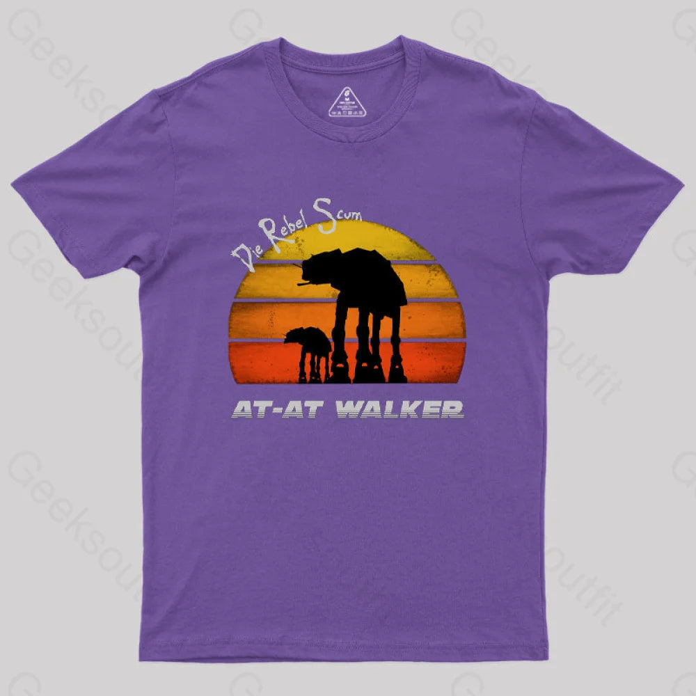 At-At Walker Geek T-Shirt Purple / S