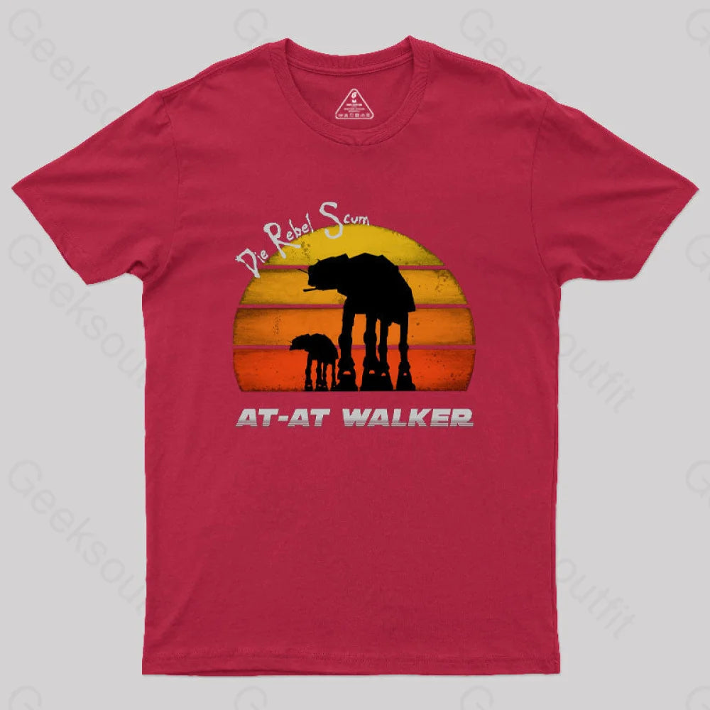 At-At Walker Geek T-Shirt Red / S