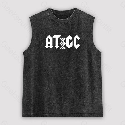 Atgc Dna Unisex Washed Tank Black / S