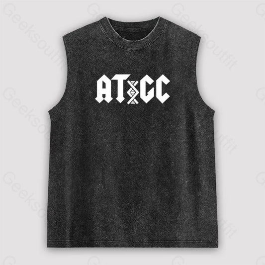 Atgc Dna Unisex Washed Tank Black / S