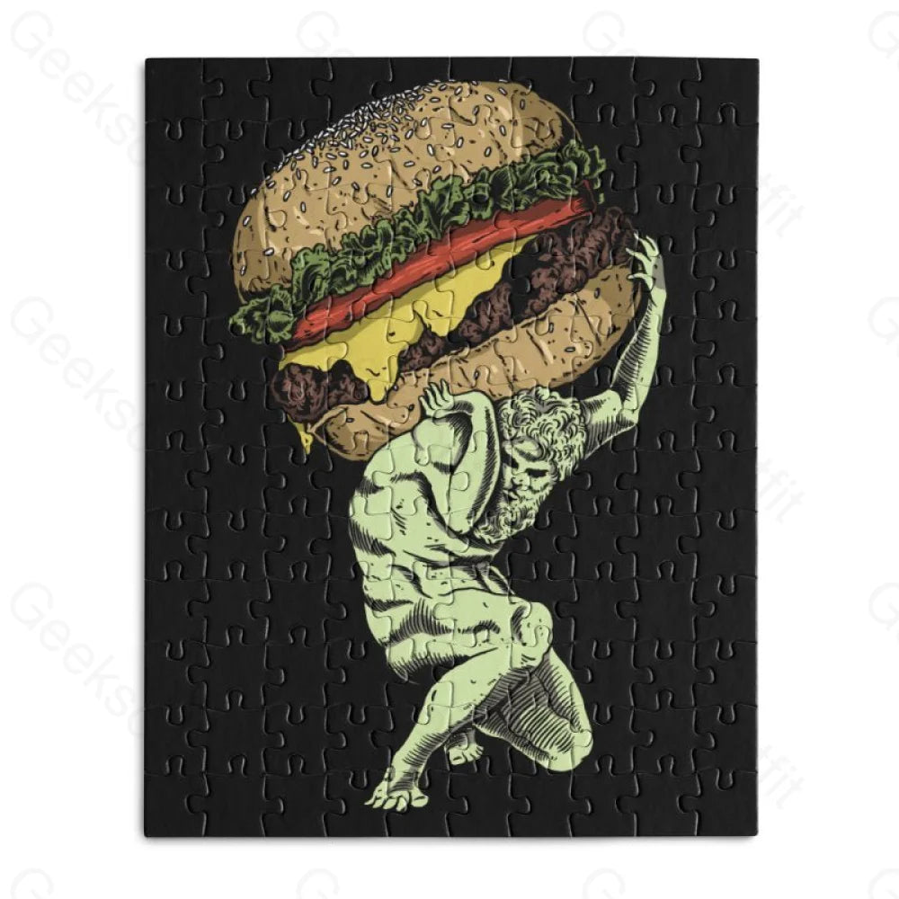 ATLAS BURGER-Wooden Jigsaw Puzzle - Geeksoutfit