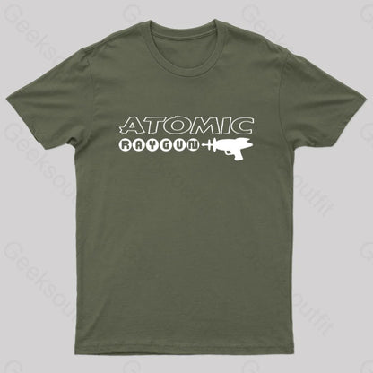 Atomic Raygun Nerd T-Shirt Army Green / S