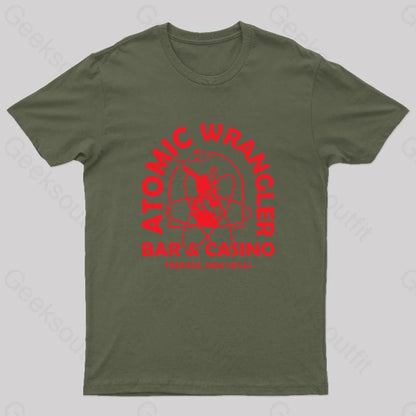 Atomic Wrangler Nerd T-Shirt Army Green / S