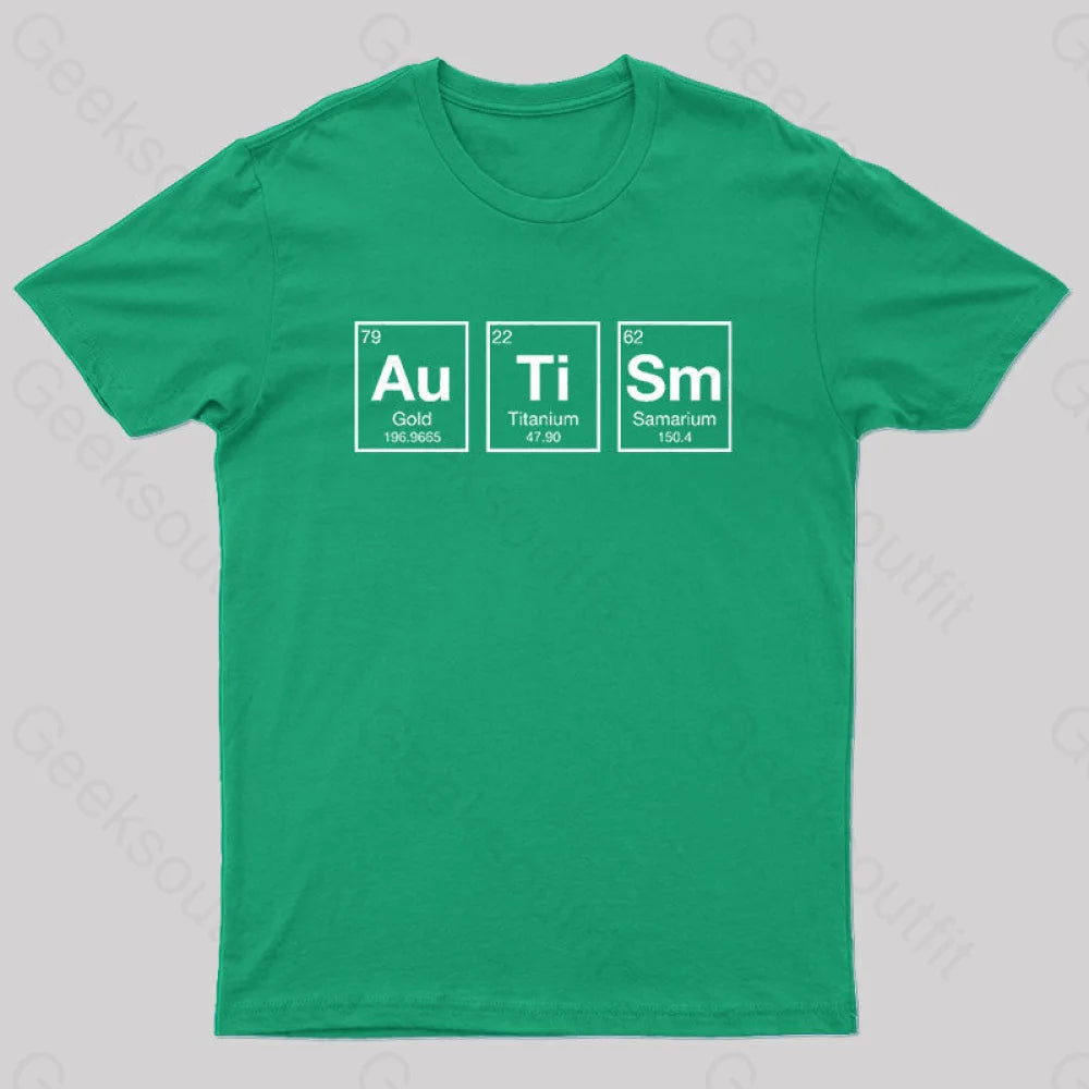 Autism Periodic Table Nerd T-Shirt Green / S