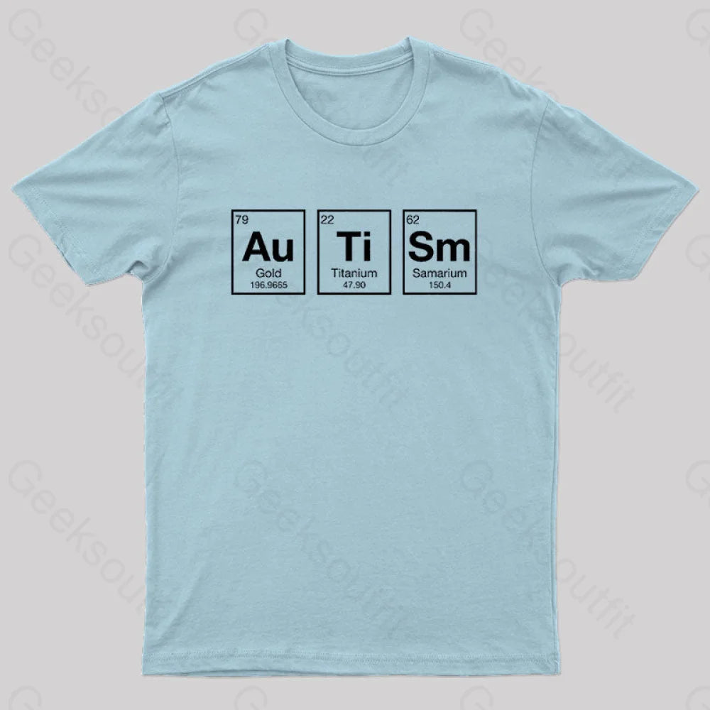 Autism Periodic Table Nerd T-Shirt Light Blue / S