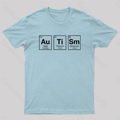 Autism Periodic Table Nerd T-Shirt Light Blue / S