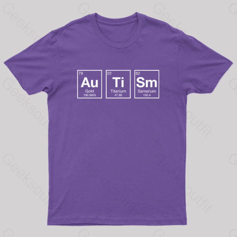 Autism Periodic Table Nerd T-Shirt Purple / S