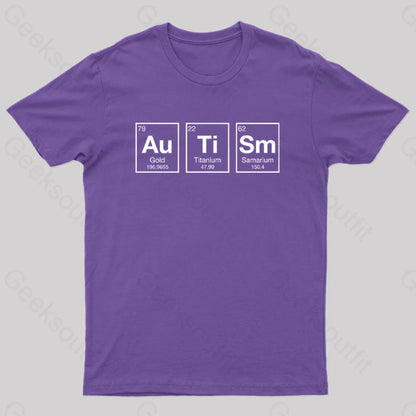 Autism Periodic Table Nerd T-Shirt Purple / S