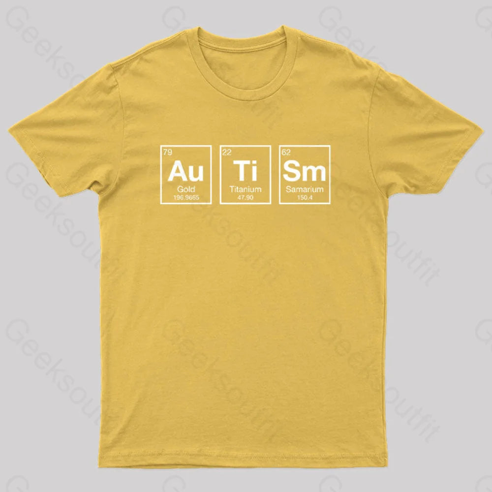 Autism Periodic Table Nerd T-Shirt Yellow / S