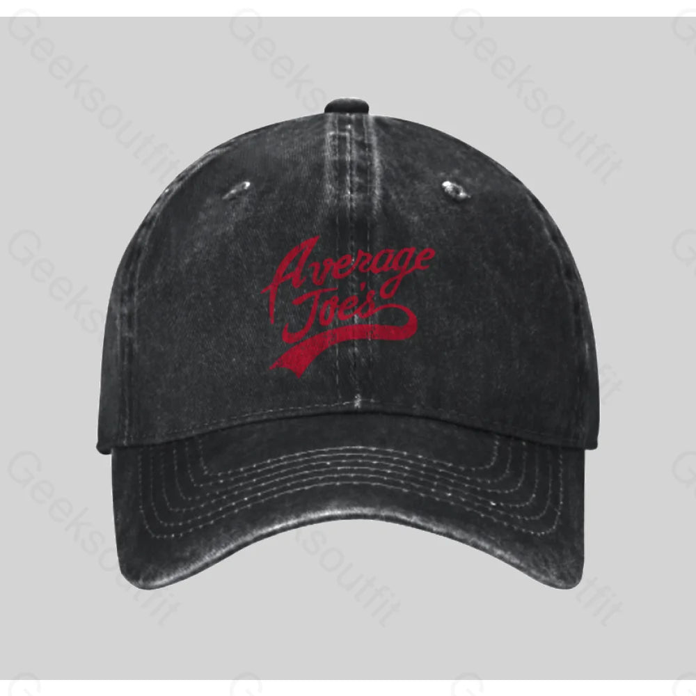 Average Joes Washed Vintage Baseball Cap Black