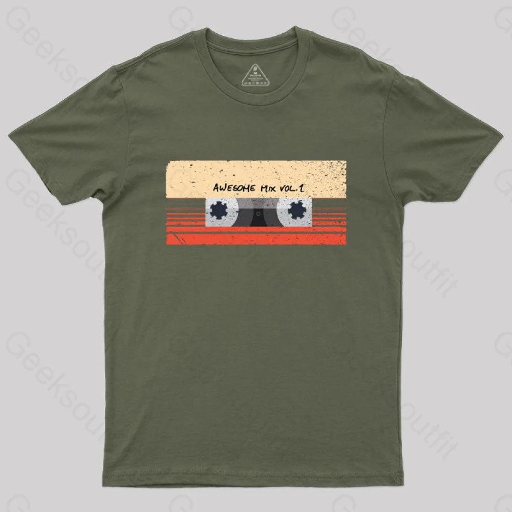 Awesome Mix Vol. 1 T-Shirt Army Green / S