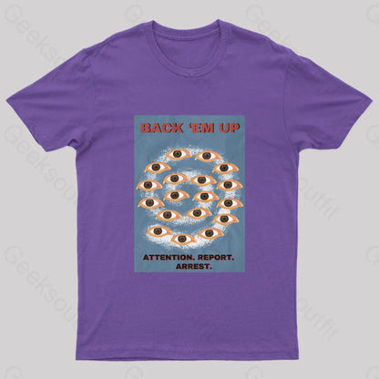 Back Em Up Geek T-Shirt Purple / S