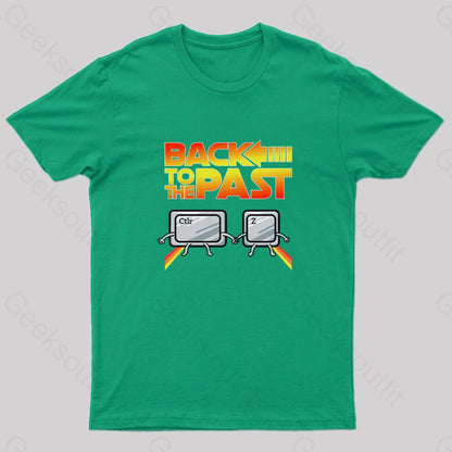 Back To The Past Geek T-Shirt Green / S Yc