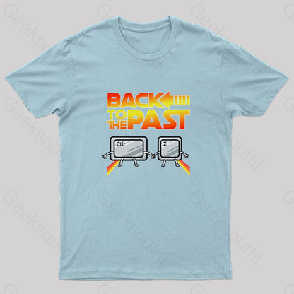 Back To The Past Geek T-Shirt Light Blue / S Yc