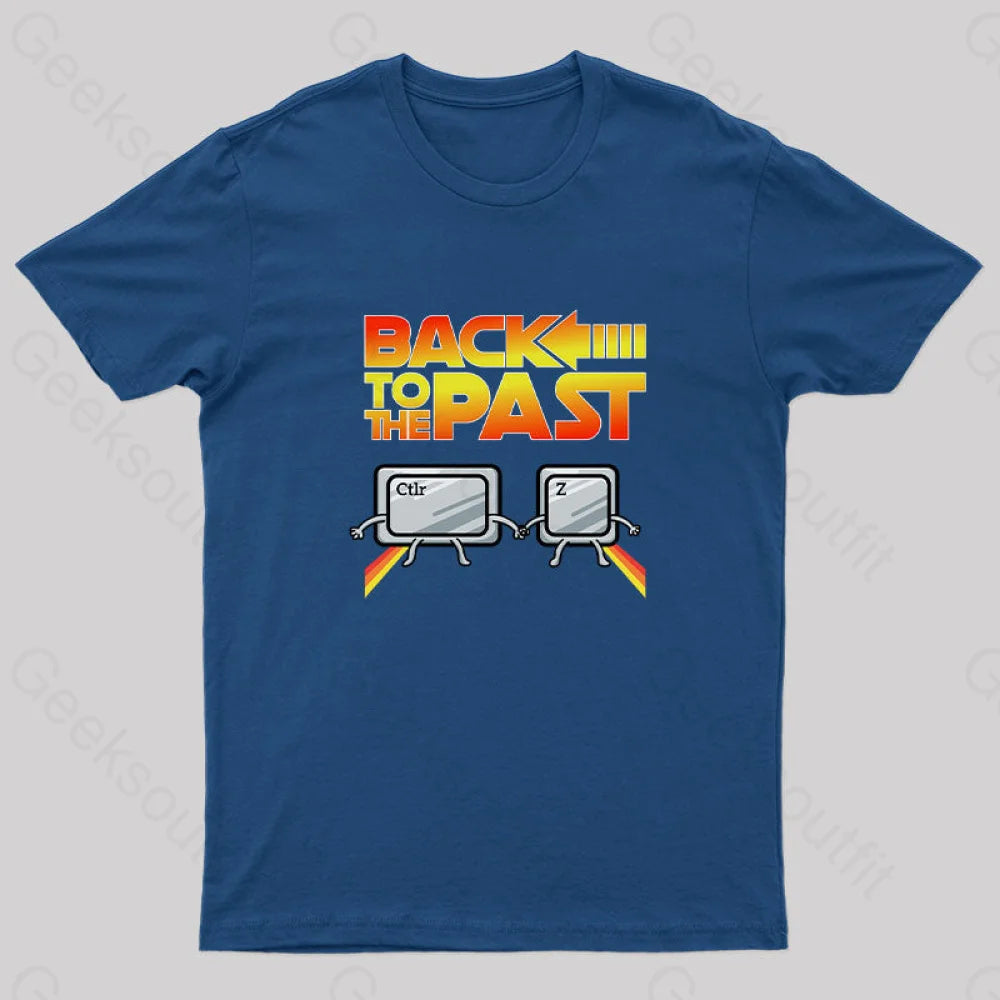 Back To The Past Geek T-Shirt Navy / S Yc