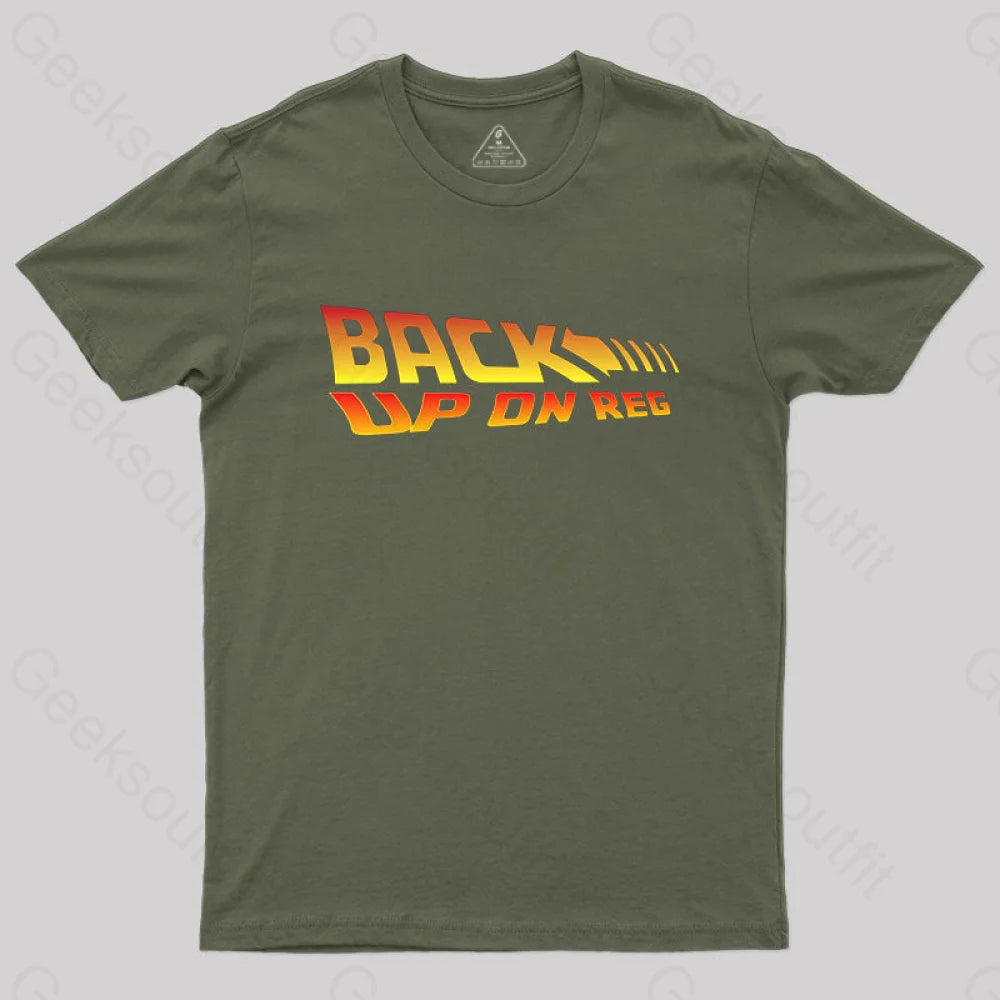 Backup On Reg T-Shirt Army Green / S