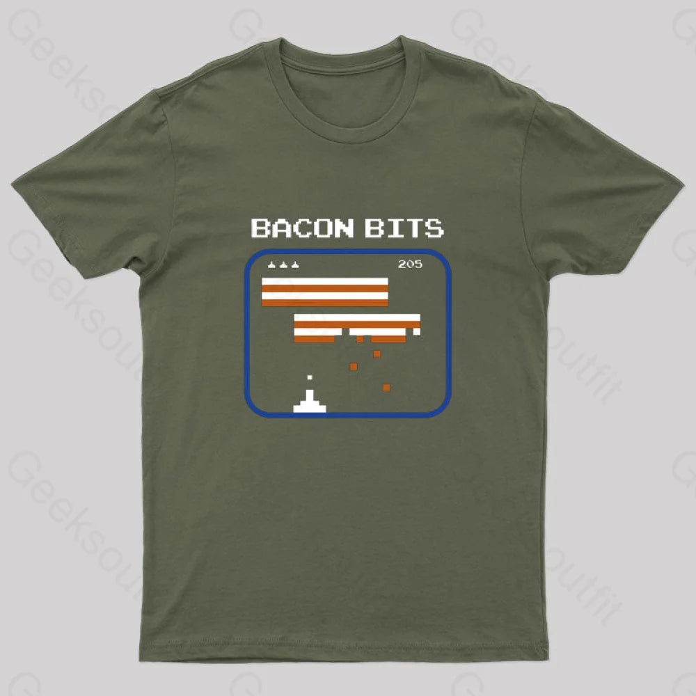 Bacon Bits Nerd T-Shirt Army Green / S