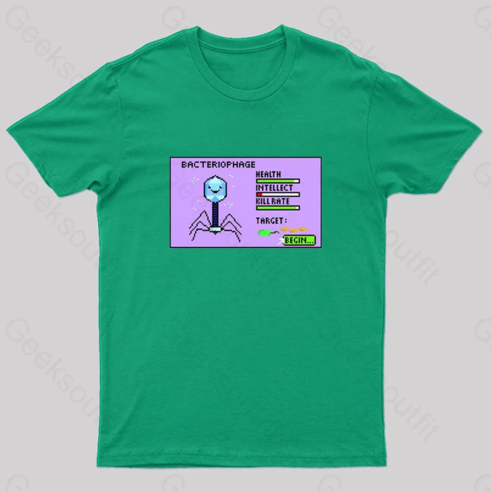 Bacteriophage Nerd T-Shirt Green / S