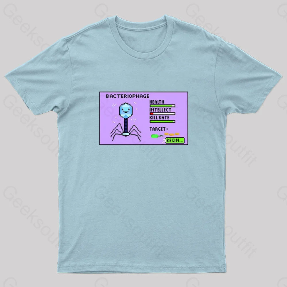 Bacteriophage Nerd T-Shirt Light Blue / S