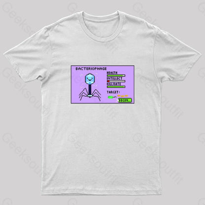 Bacteriophage Nerd T-Shirt White / S