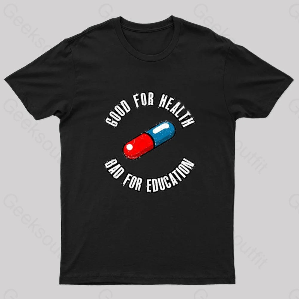 Bad For Education Nerd T-Shirt Black / S