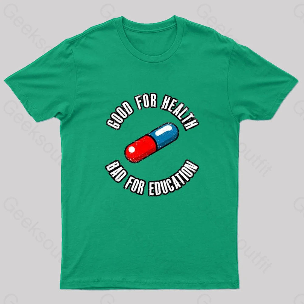 Bad For Education Nerd T-Shirt Green / S